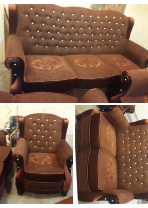 Brown Button Sofa Set – Classic Design | Furnish Sofa