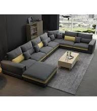 L‑Shaped Sectional Sofa Set grey corner sofa by Furnish Sofa